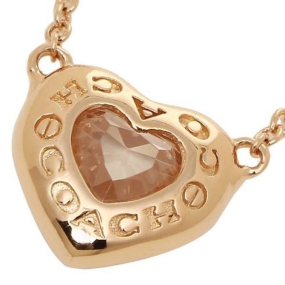 Coach F27135 Open Circle Heart Rose Gold Necklace - Picture 3 of 8